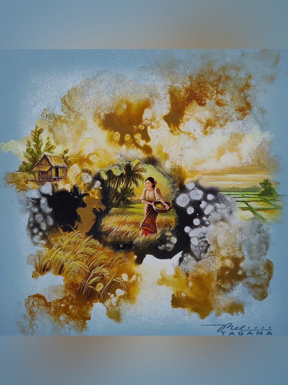 Original Philippine Acrylic on Canvass Painting w Certificate of Authenticity!